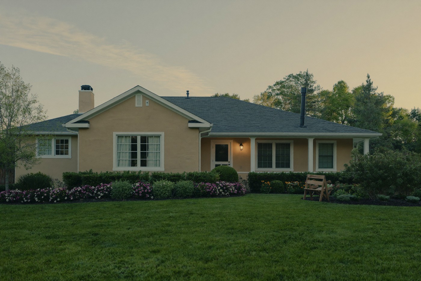 Beautifully maintained rental home at golden hour, ready for new residents